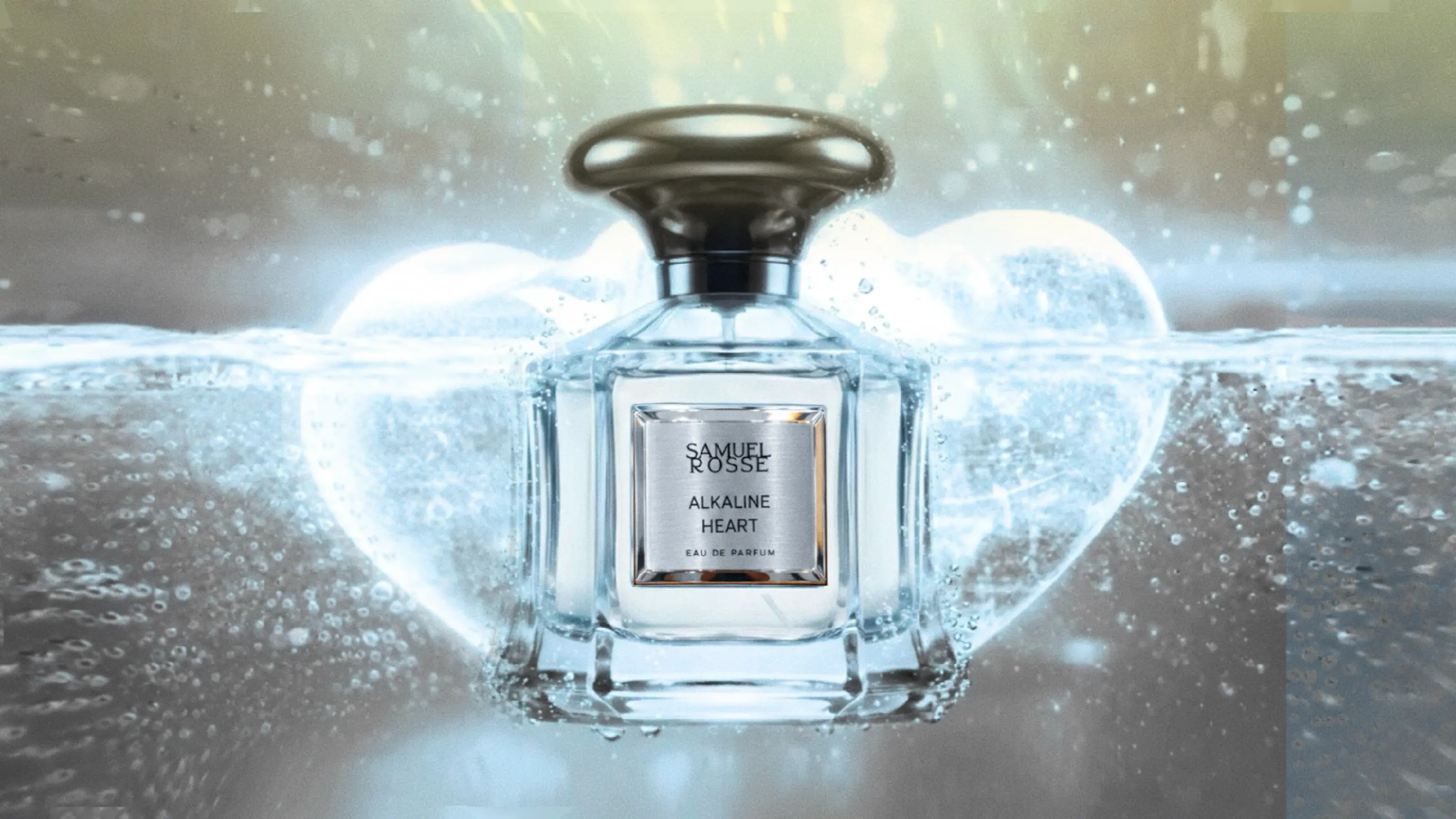 Alkaline Heart bottle in luminous mineral light